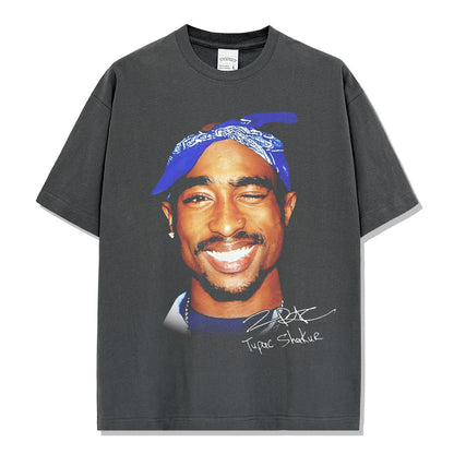 Tupac Smiling Signature T-shirt