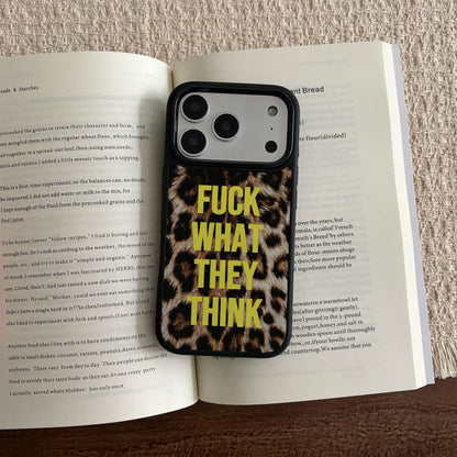 F What They Think Leopard Print iPhone Case