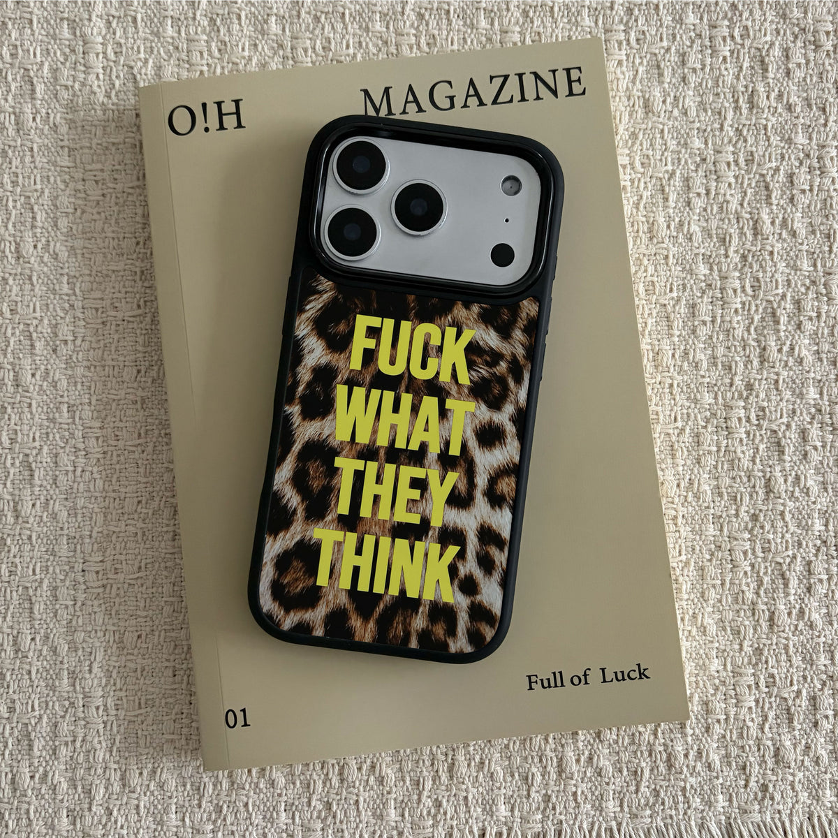 F What They Think Leopard Print iPhone Case