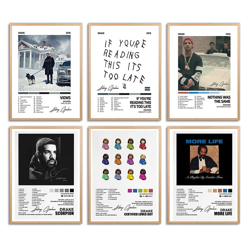 Set of Drake Covers Canvas Posters