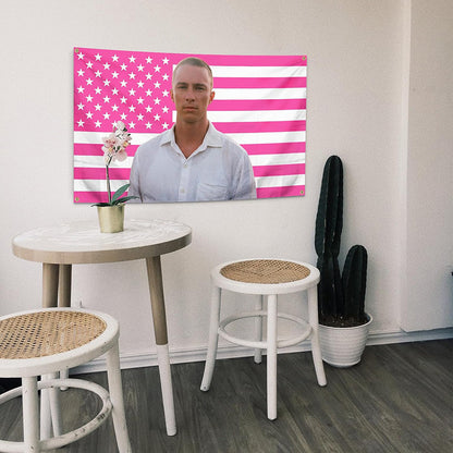 Drew Starkey Rafe Cameron Pink USA Flag Tapestry