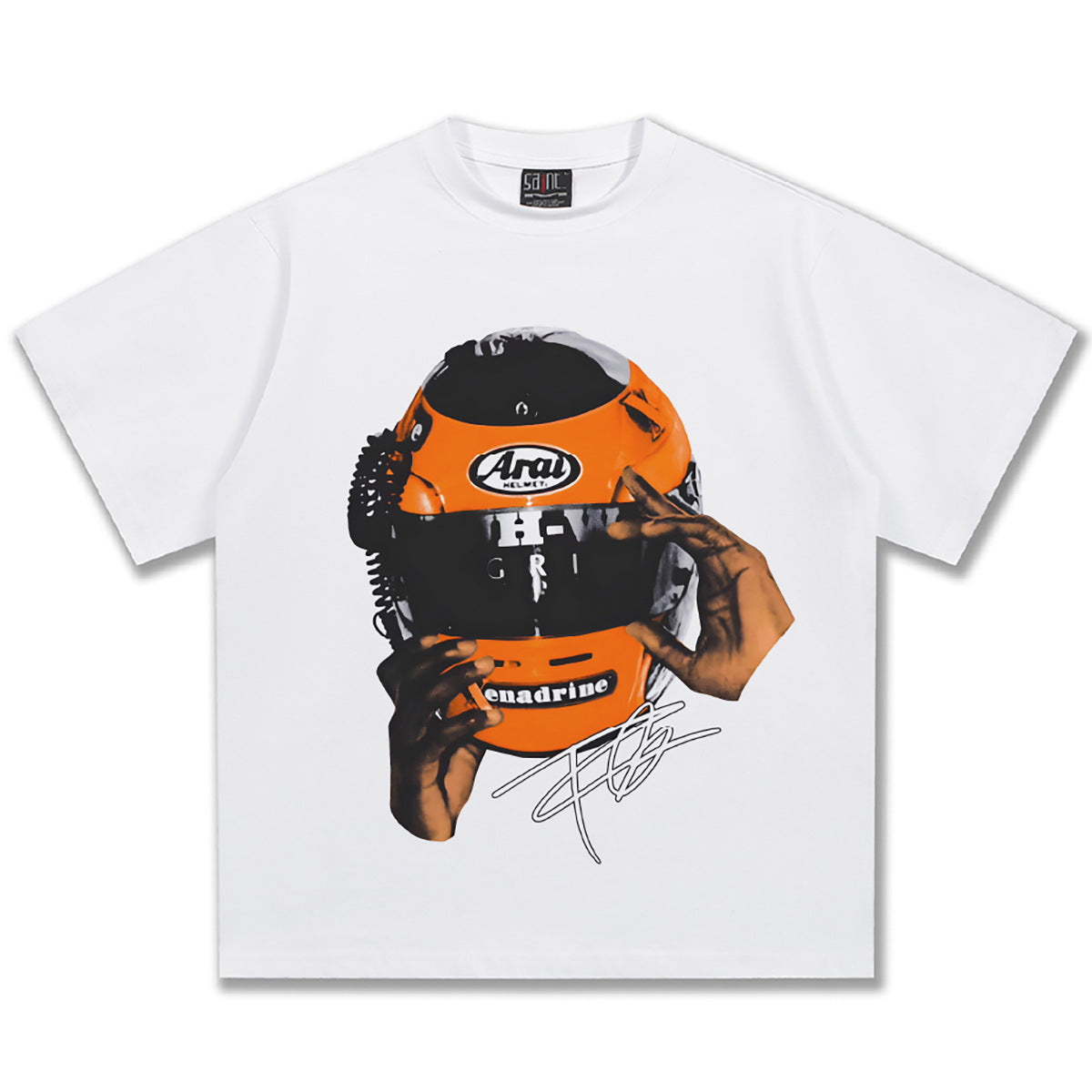 Frank Ocean Orange Aral Motorcycle Helmet T-Shirt