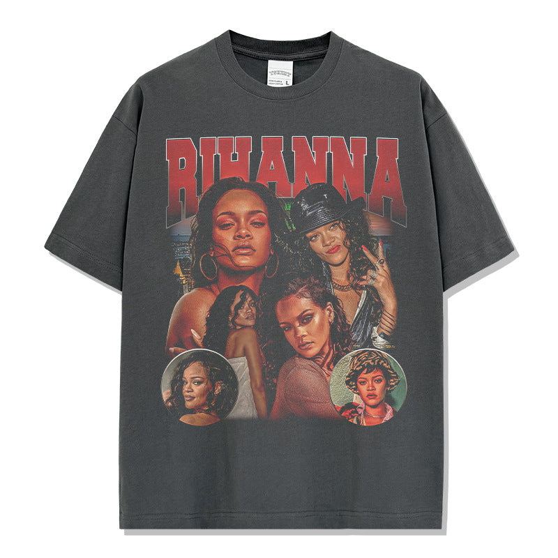 Rihanna Montage Print T-shirt