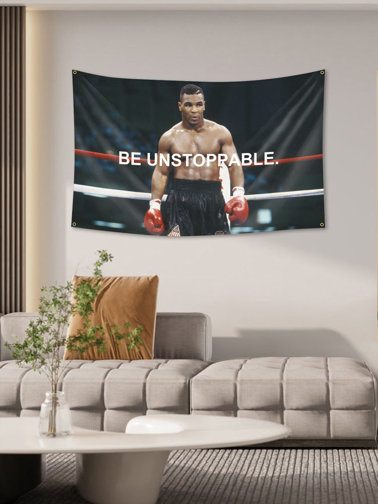 Be Unstoppable Mike Tyson Motivational Tapestry