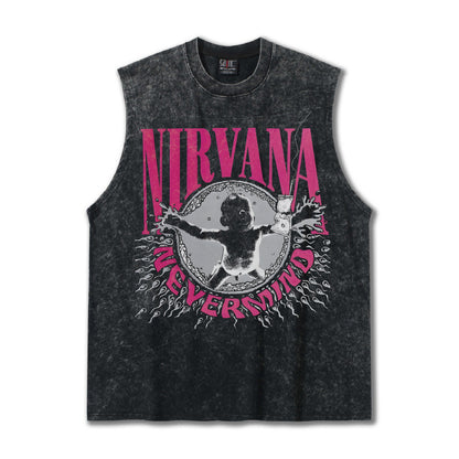 Nirvana Nevermind Pink Graphic Design Tank Top
