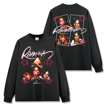 Rihanna Signature Pink Star Sweatshirt