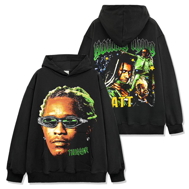 Young Thug Double-sided Green Hoodie