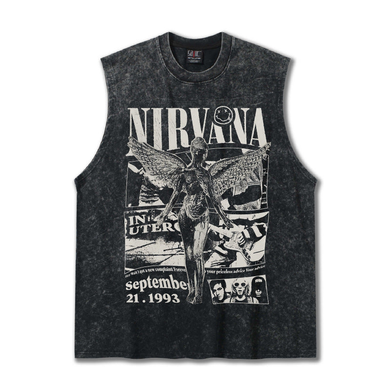 NIRVANA In Utero Angel Retro Graphic Design Tank Top