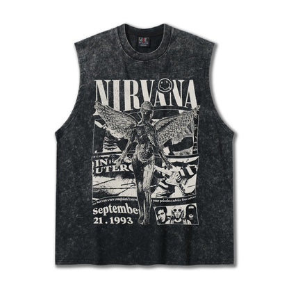 NIRVANA In Utero Angel Retro Graphic Design Tank Top