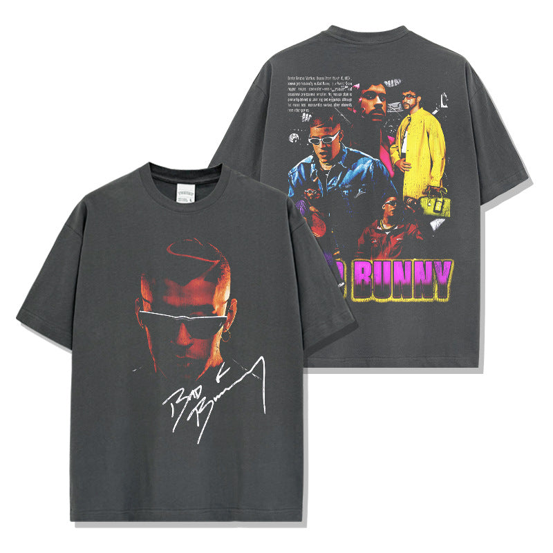 Bad Bunny Signature Face Colorful T-Shirt / Hoodie / Sweatshirt