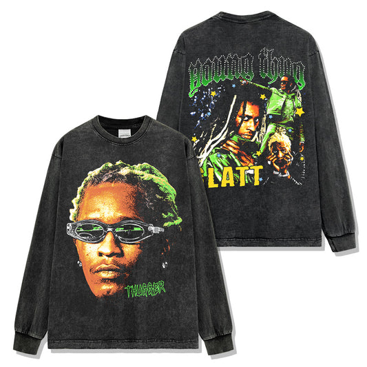 Young Thug Double-sided Green Sweatshirt