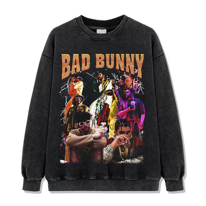 Retro Bad Bunny Collage Sweatshirt