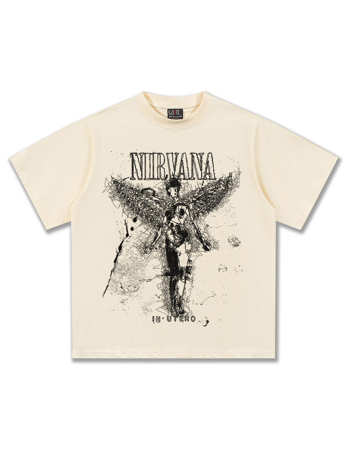 Nirvana In Utro Angel Grainy Design T-Shirt
