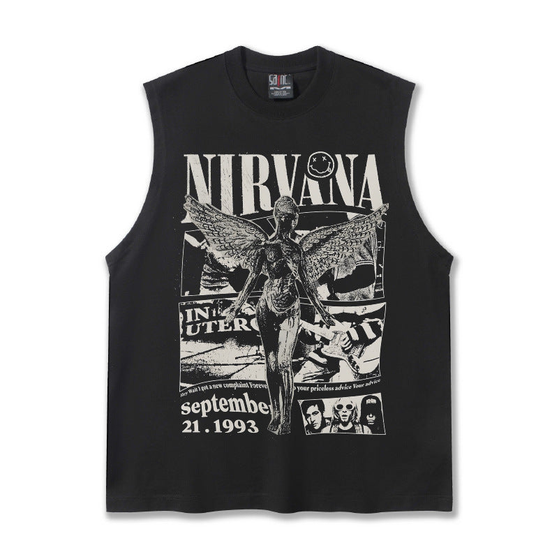 NIRVANA In Utero Angel Retro Graphic Design Tank Top