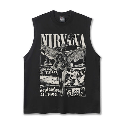 NIRVANA In Utero Angel Retro Graphic Design Tank Top