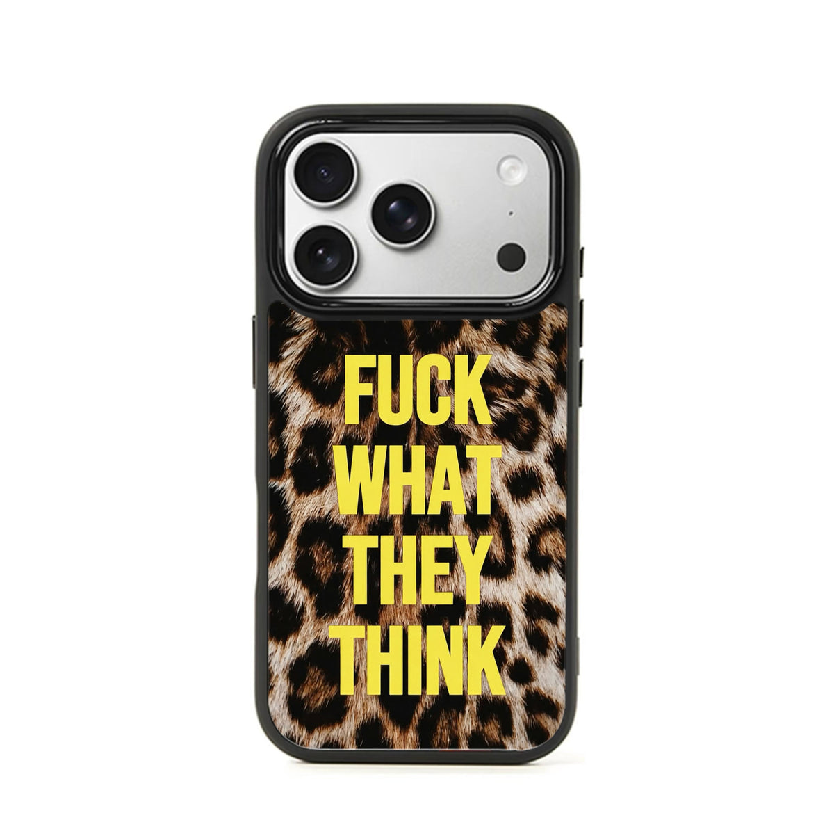 F What They Think Leopard Print iPhone Case