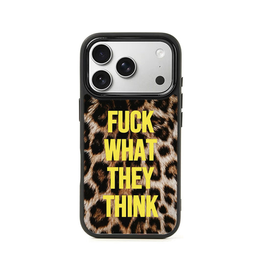 F What They Think Leopard Print iPhone Case