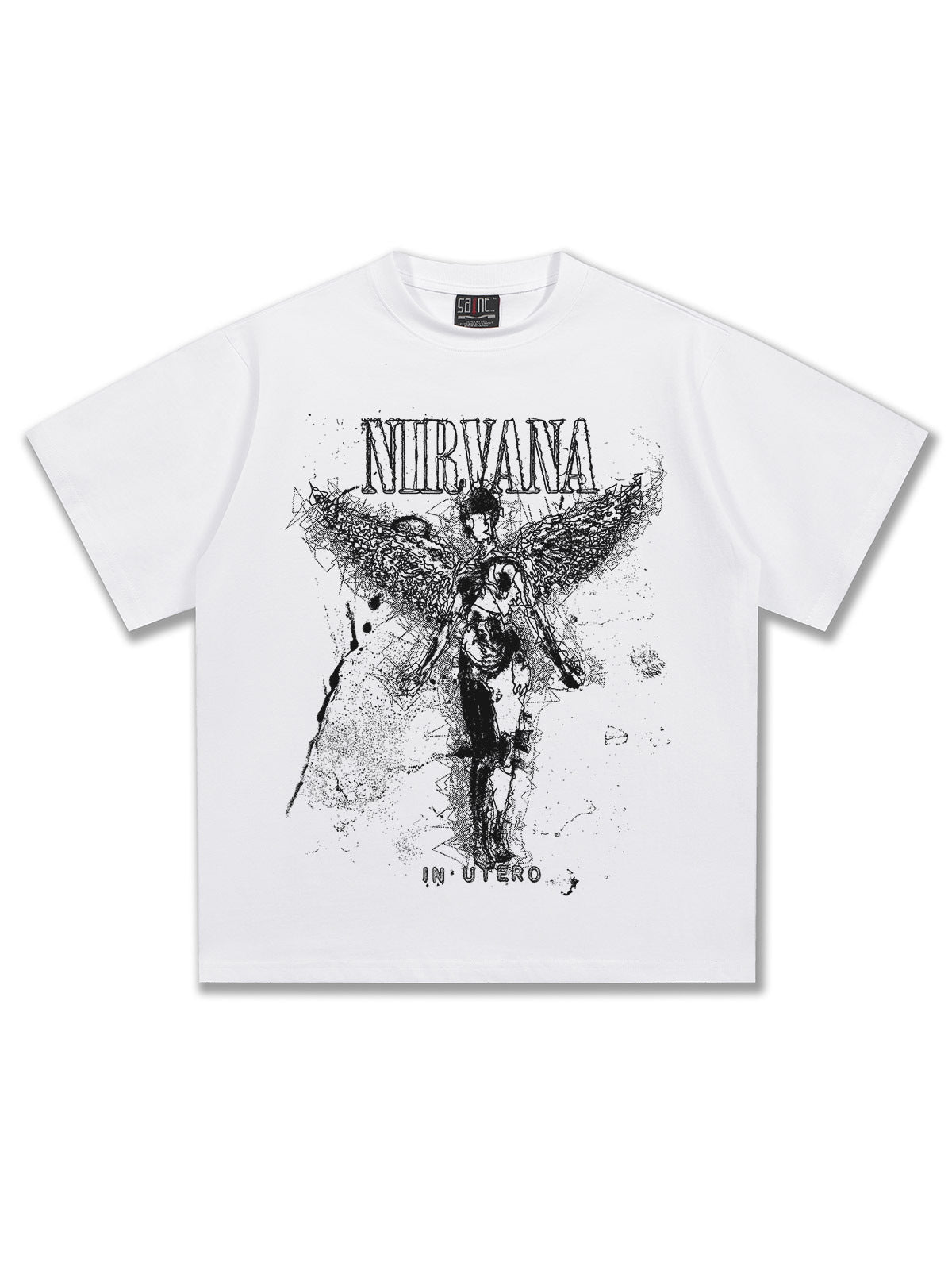 Nirvana In Utro Angel Grainy Design T-Shirt