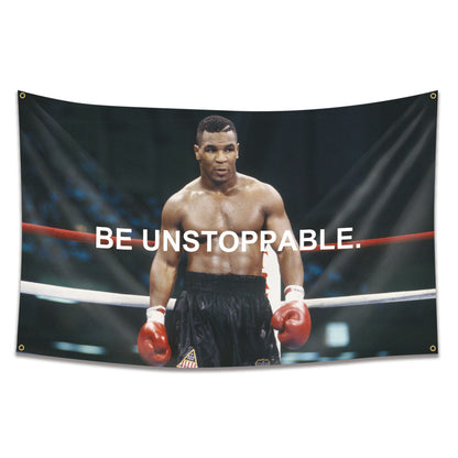 Be Unstoppable Mike Tyson Motivational Tapestry