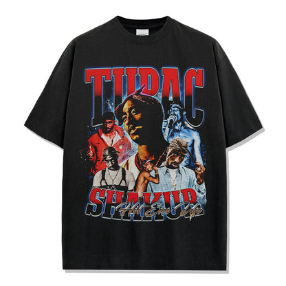 Tupac Shakur Red Montage T-Shirt