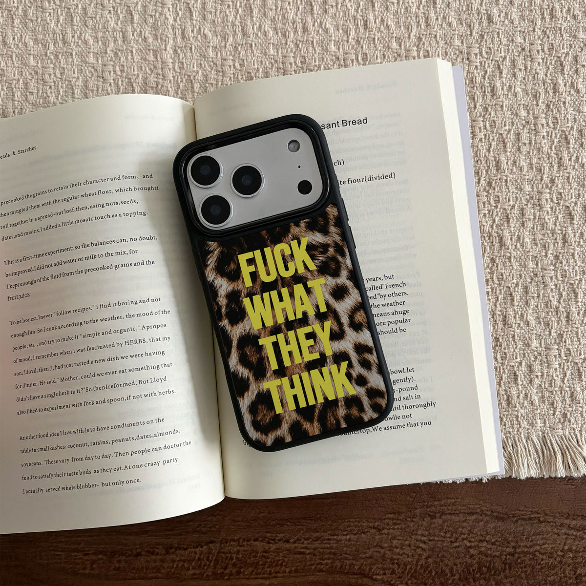 F What They Think Leopard Print iPhone Case