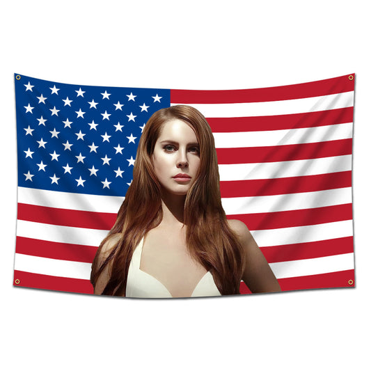 Lana Del Rey USA Flag Tapestry 90x150 cm (3x5 ft)