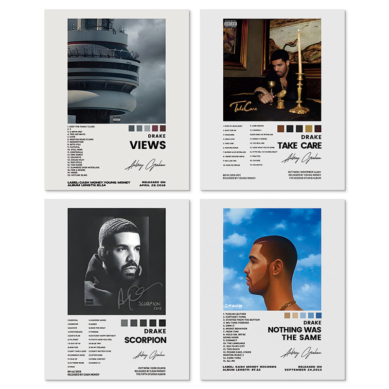 Set of Drake Covers Canvas Posters