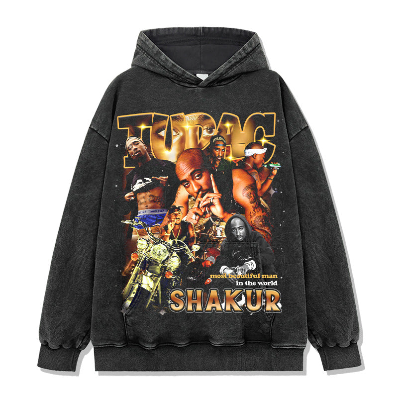 Tupac Shakur One-Sided Print Hoodie