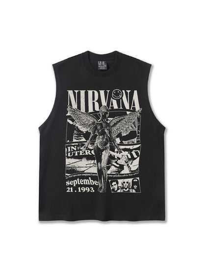 NIRVANA In Utero Angel Retro Graphic Design Tank Top