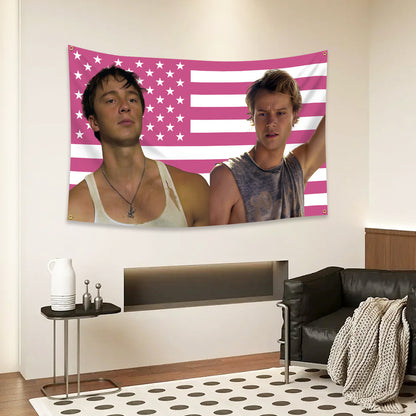 Drew Starkey and Rudy Pankow Tapestry Pink USA Flag