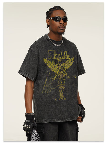 Nirvana In Utro Angel Grainy Design T-Shirt
