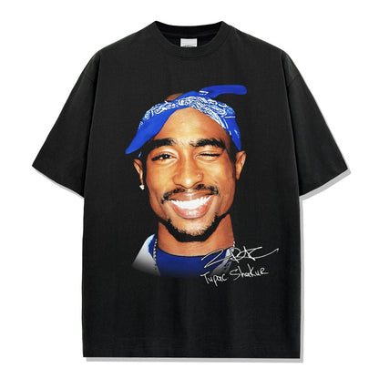 Tupac Smiling Signature T-shirt