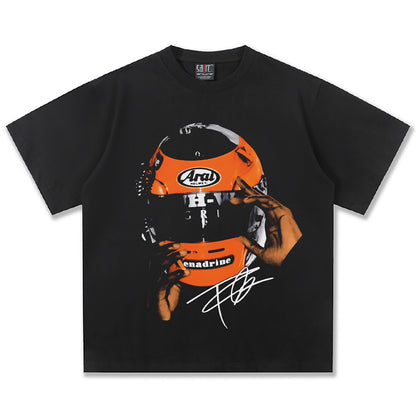 Frank Ocean Orange Aral Motorcycle Helmet T-Shirt