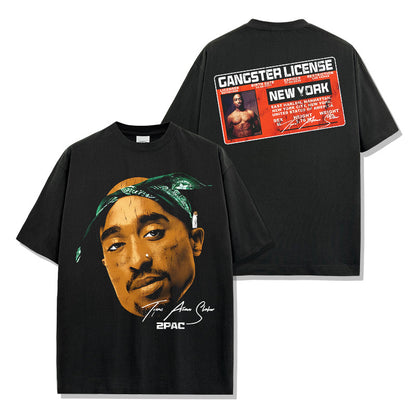 2pac Tupac Gangster license T-Shirt