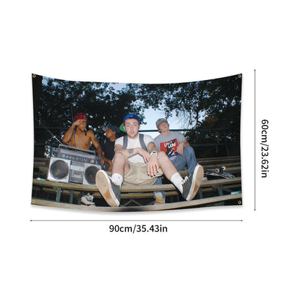 Cross-border Temu Amazon Mac Miller (K.I.D.S.) flag hanging cloth tapestry 90*150cm
