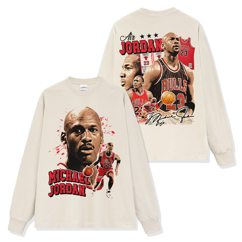 Michael Jordan Bulls 23 Red Montage Sweatshirt