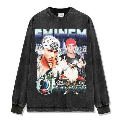 Eminem Slim Shady Blue Montage Sweatshirt