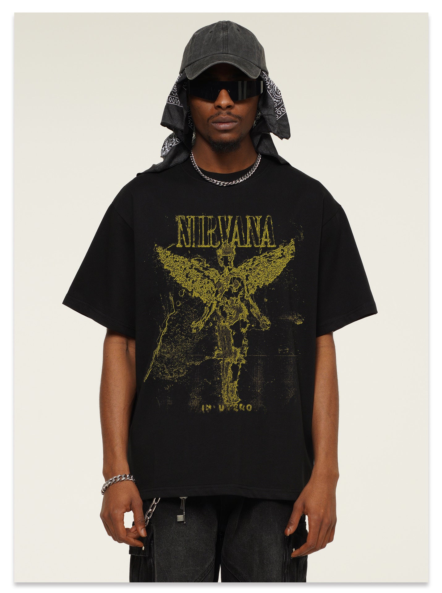 Nirvana In Utro Angel Grainy Design T-Shirt