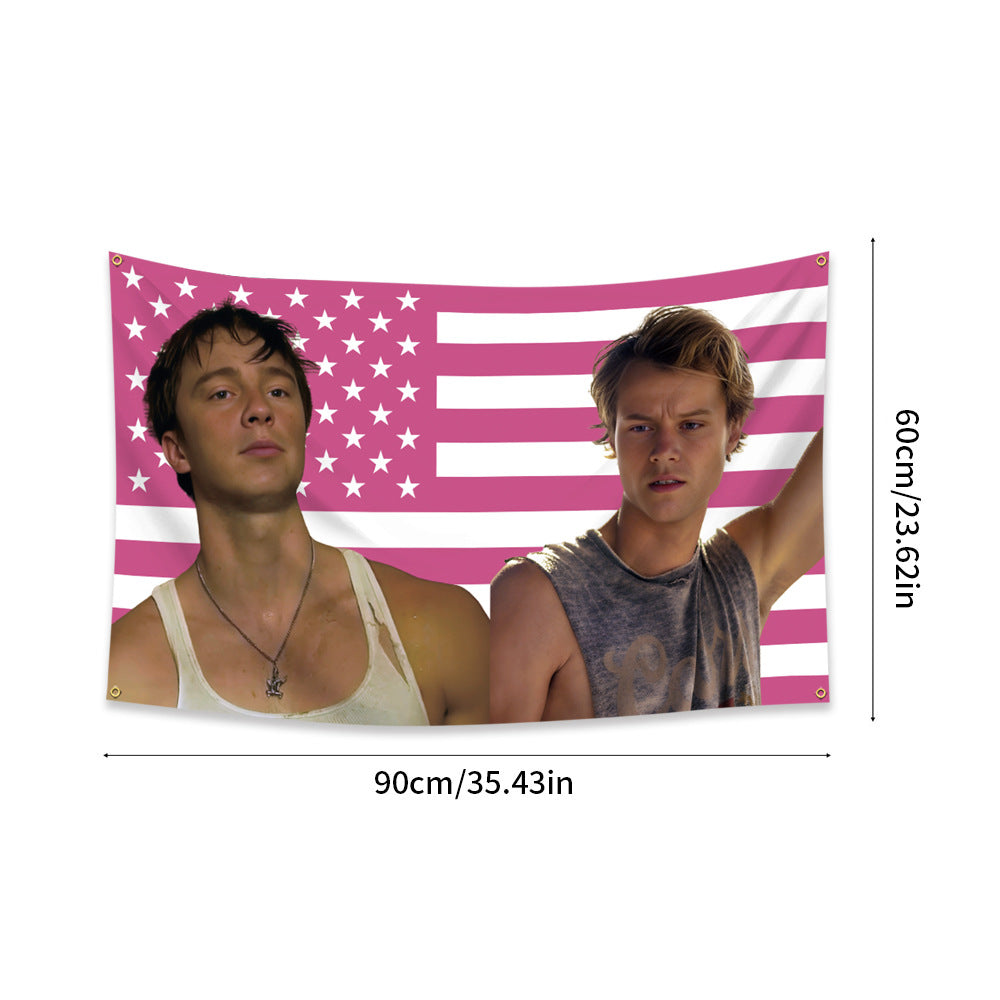 Drew Starkey and Rudy Pankow Tapestry Pink USA Flag