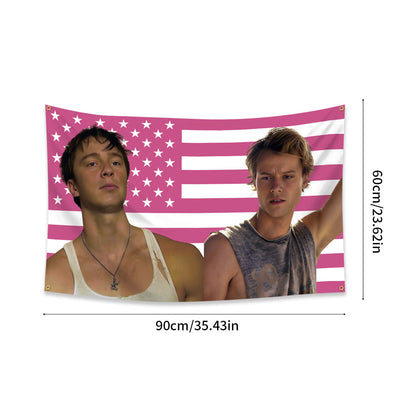 Drew Starkey and Rudy Pankow Tapestry Pink USA Flag