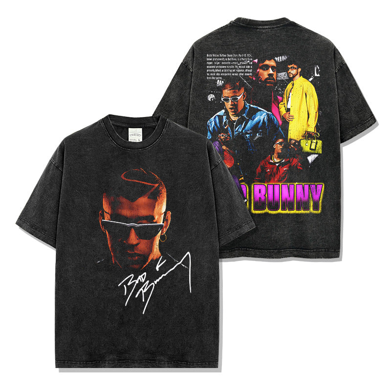 Bad Bunny Signature Face Colorful T-Shirt / Hoodie / Sweatshirt