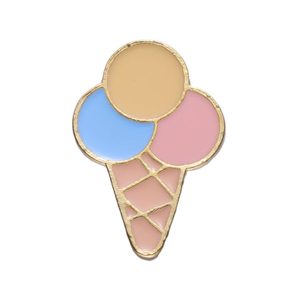 Summer Themed Metal Pins Badges Drink Ice Cream Pink Leaf Soda Starfish Shell Coconut Tree