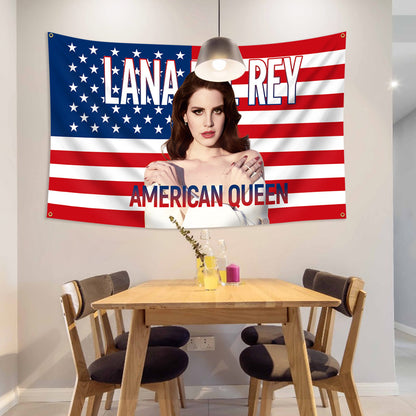 Lana Del Rey American Queen USA Flag Tapestry