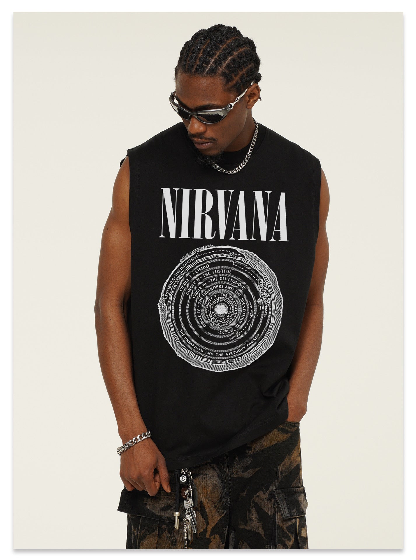 Nirvana Circle Rings Tank Top