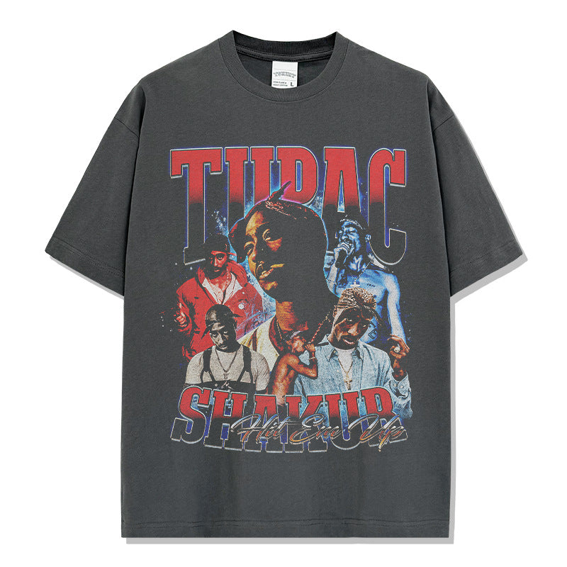 Tupac Shakur Red Montage T-Shirt