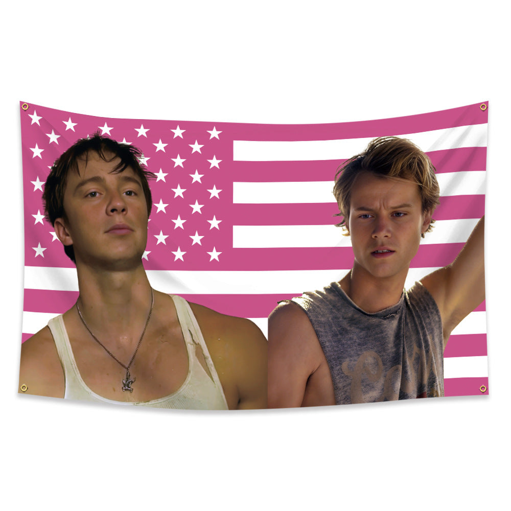 Drew Starkey and Rudy Pankow Tapestry Pink USA Flag
