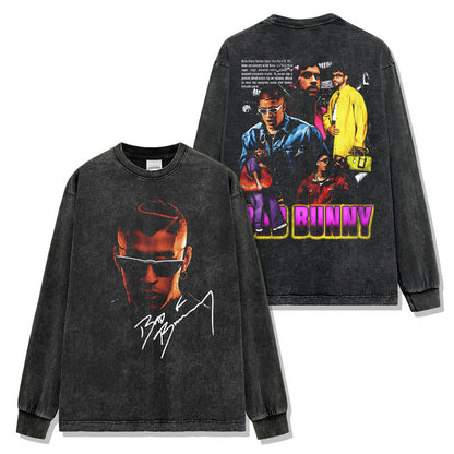 Bad Bunny Signature Face Colorful T-Shirt / Hoodie / Sweatshirt