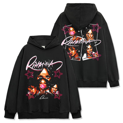 Rihanna Signature Pink Star Hoodie