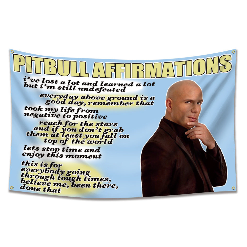 Mr Worldwide Pitbull Affirmations Tapestry