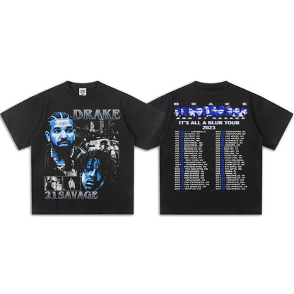 Drake & 21 Savage Blue design T-Shirt
